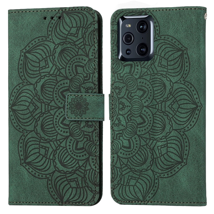 For OPPO Find X3 / Find X3 Pro Mandala Embossed Flip Leather Phone Case