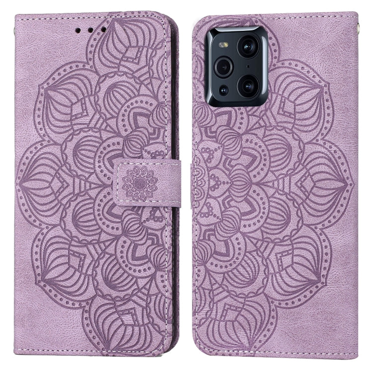 For OPPO Find X3 / Find X3 Pro Mandala Embossed Flip Leather Phone Case