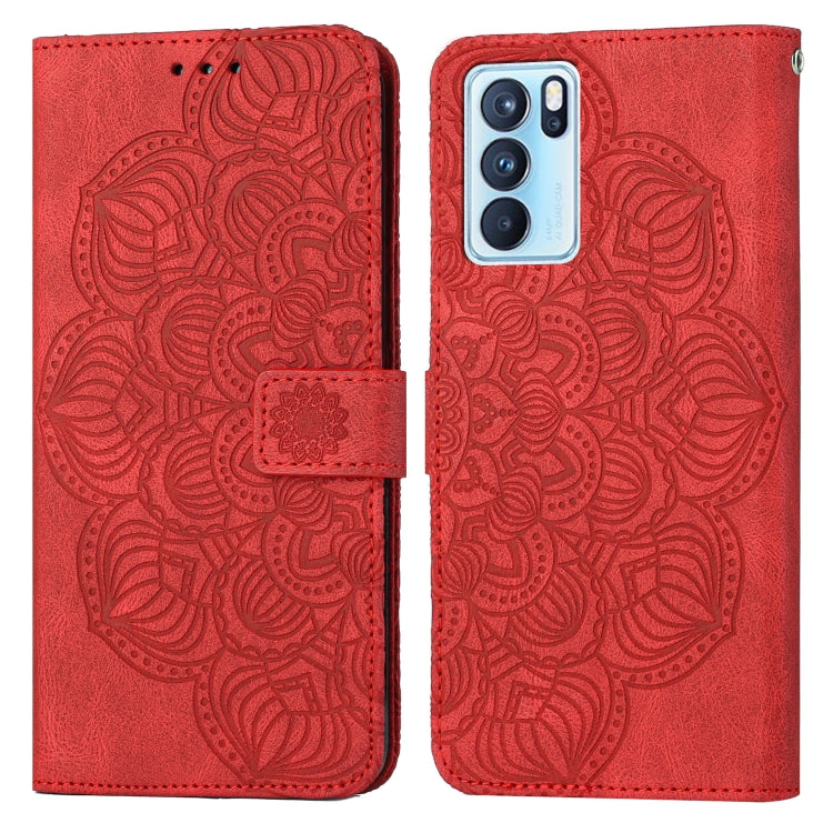 For OPPO Reno6 Pro 5G Mandala Embossed Flip Leather Phone Case