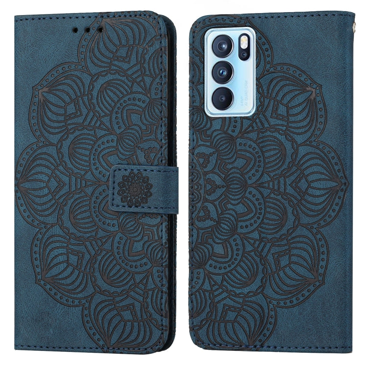 For OPPO Reno6 Pro 5G Mandala Embossed Flip Leather Phone Case
