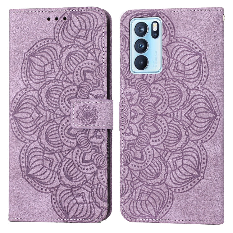For OPPO Reno6 Pro 5G Mandala Embossed Flip Leather Phone Case