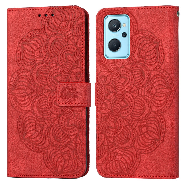 For OPPO Reno7 5G Mandala Embossed Flip Leather Phone Case