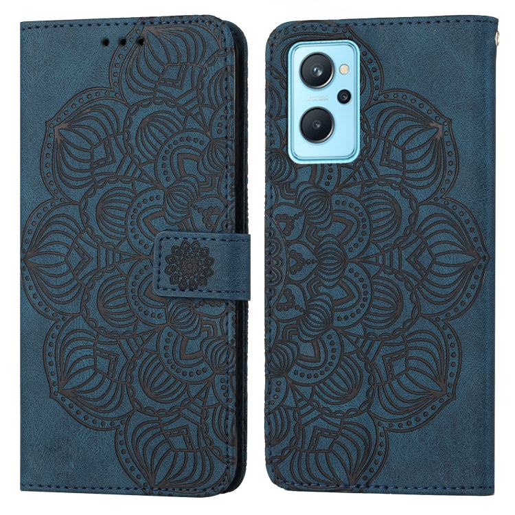 For OPPO Reno7 5G Mandala Embossed Flip Leather Phone Case