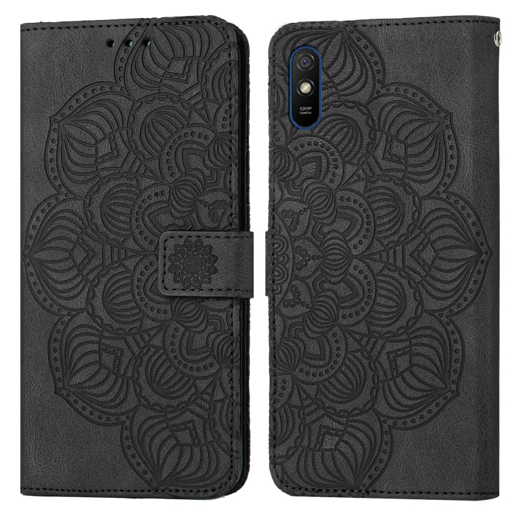 For Xiaomi Redmi 9A Mandala Embossed Flip Leather Phone Case