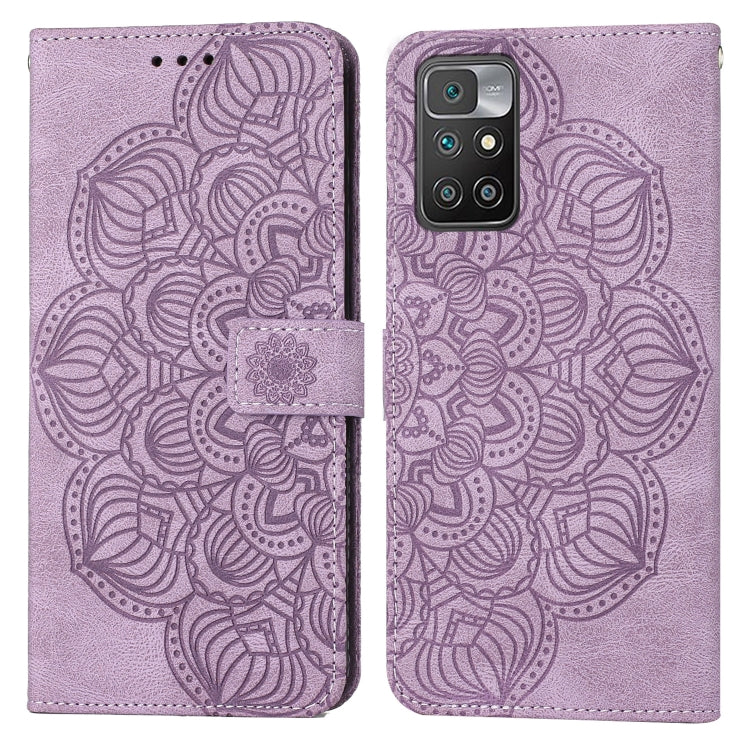 For Xiaomi Redmi 10 Mandala Embossed Flip Leather Phone Case