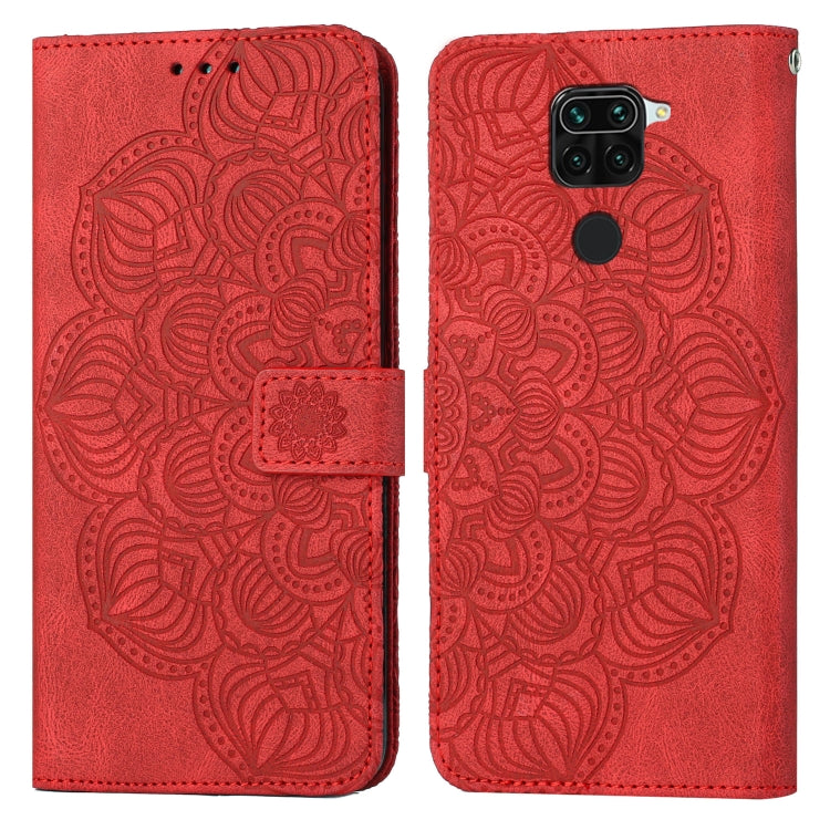 For Xiaomi Redmi Note 9 Mandala Embossed Flip Leather Phone Case