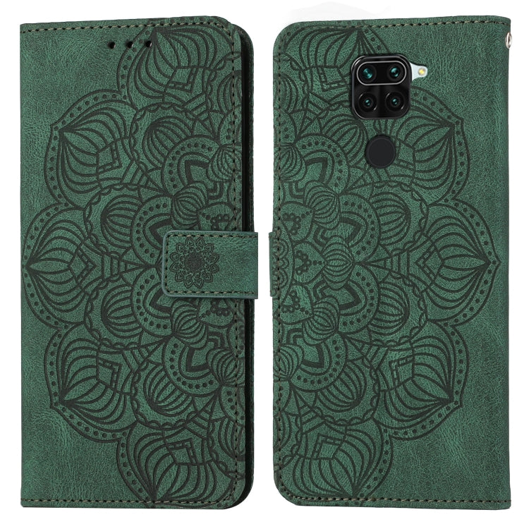 For Xiaomi Redmi Note 9 Mandala Embossed Flip Leather Phone Case