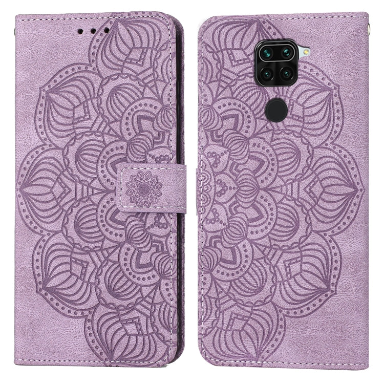 For Xiaomi Redmi Note 9 Mandala Embossed Flip Leather Phone Case