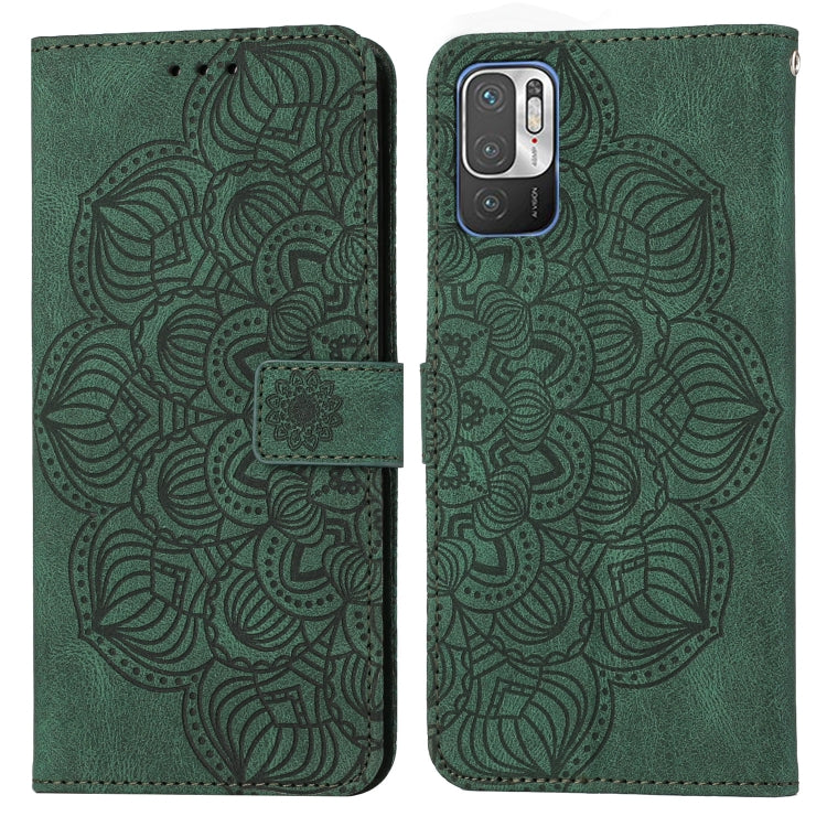 For Xiaomi Redmi Note 10 5G Mandala Embossed Flip Leather Phone Case