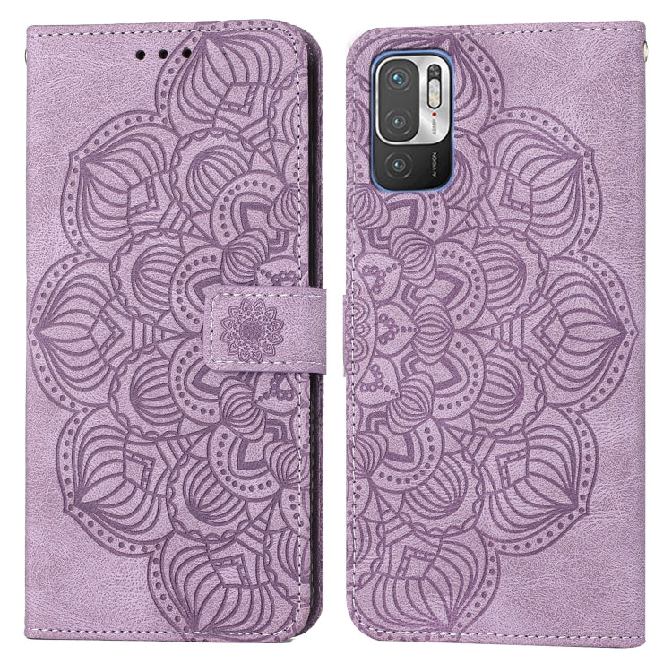 For Xiaomi Redmi Note 10 5G Mandala Embossed Flip Leather Phone Case