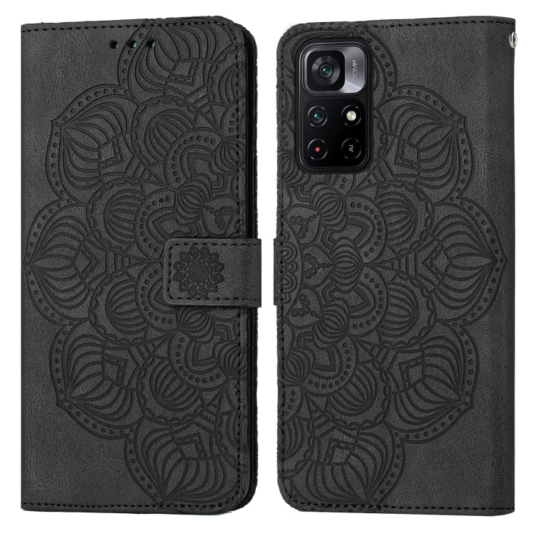 For Xiaomi Redmi Note 11 5G Mandala Embossed Flip Leather Phone Case
