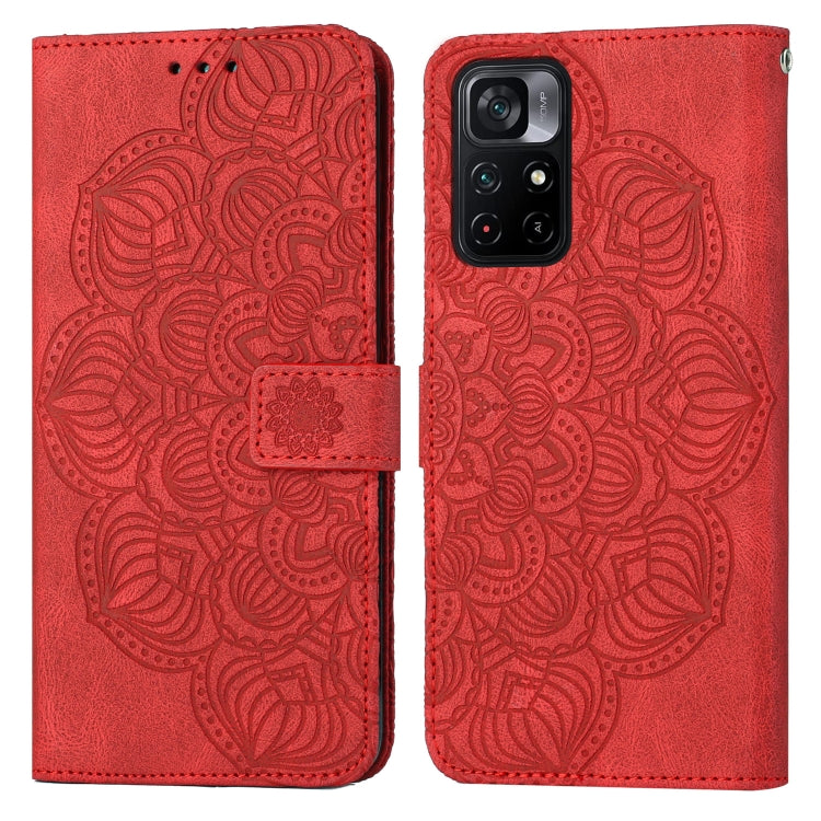 For Xiaomi Redmi Note 11 5G Mandala Embossed Flip Leather Phone Case