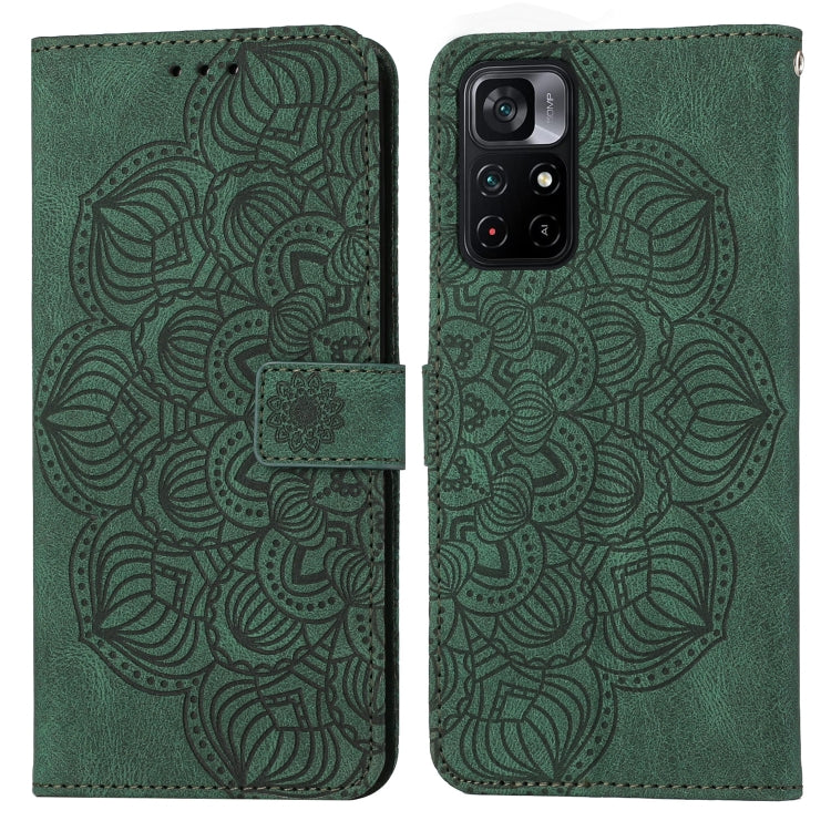 For Xiaomi Redmi Note 11 5G Mandala Embossed Flip Leather Phone Case