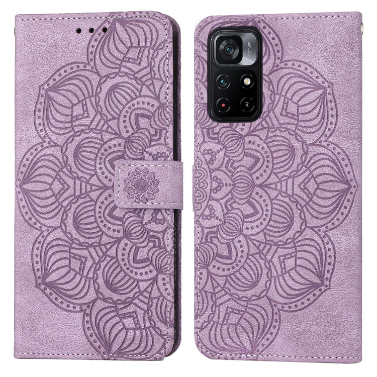 For Xiaomi Redmi Note 11 5G Mandala Embossed Flip Leather Phone Case