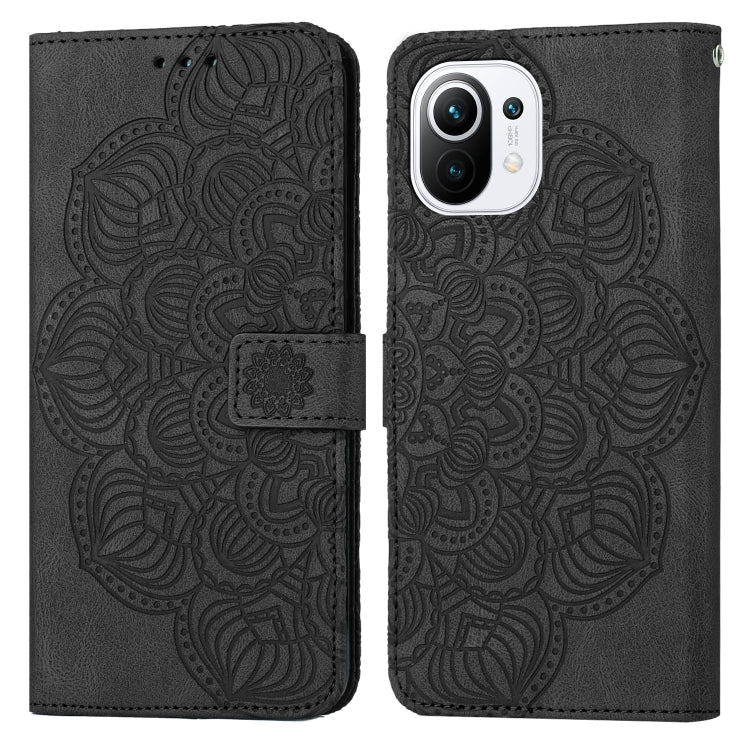 For Xiaomi Mi 11 Lite Mandala Embossed Flip Leather Phone Case