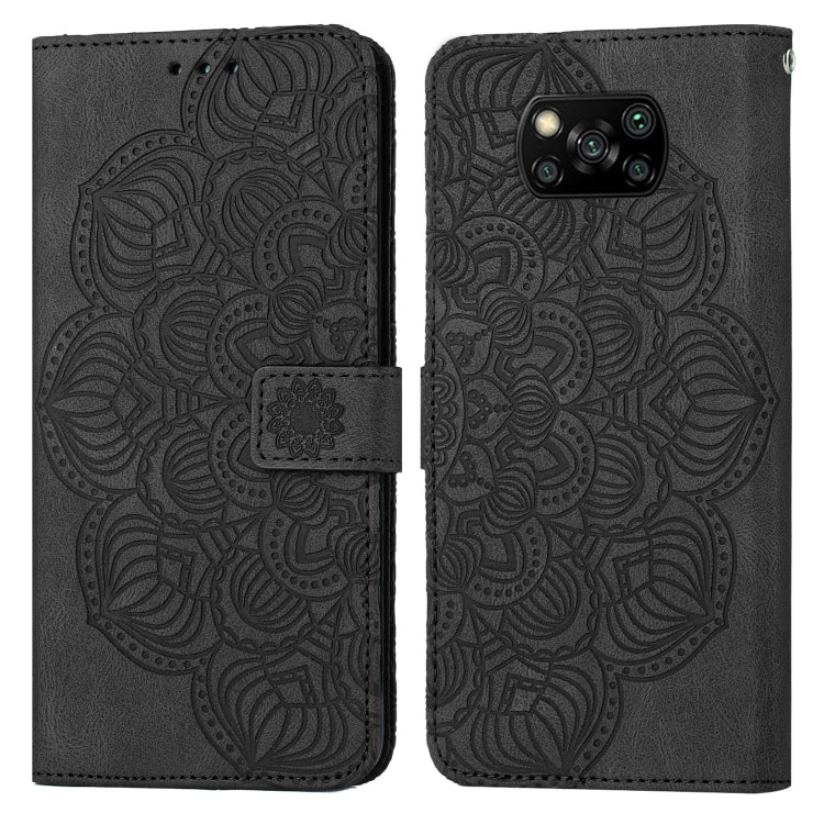 For Xiaomi Poco X3 NFC Mandala Embossed Flip Leather Phone Case