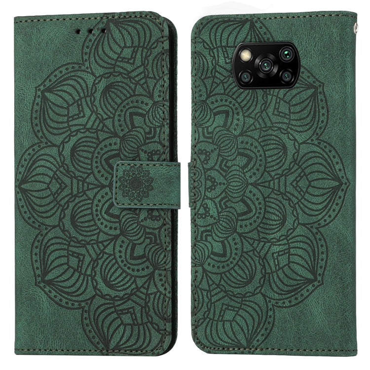 For Xiaomi Poco X3 NFC Mandala Embossed Flip Leather Phone Case