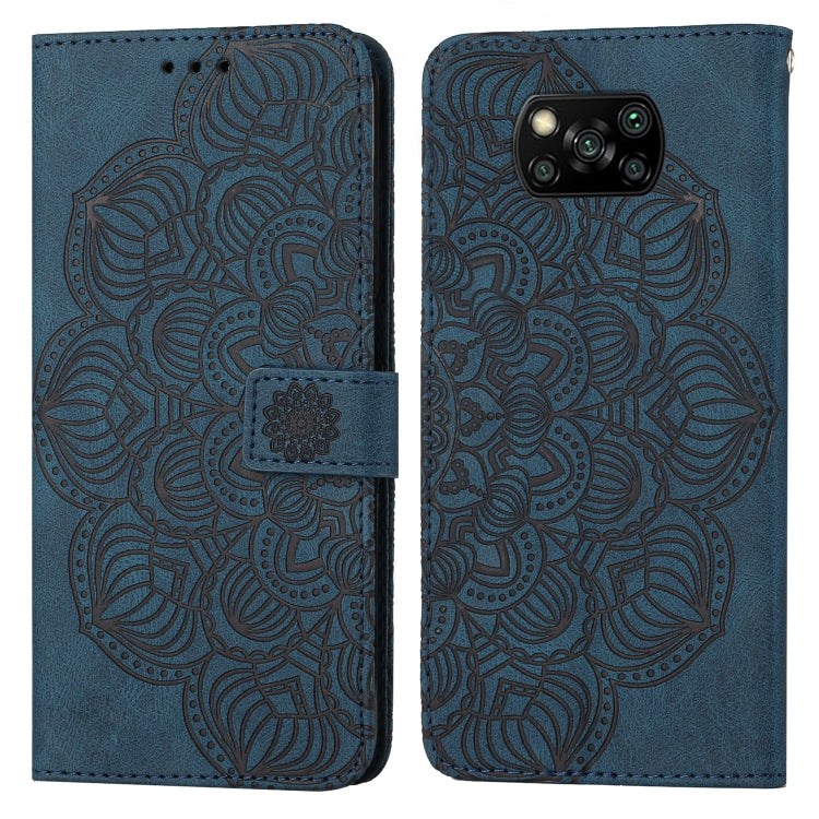 For Xiaomi Poco X3 NFC Mandala Embossed Flip Leather Phone Case