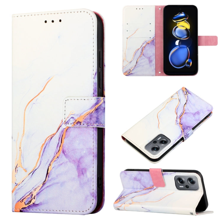 For Xiaomi Redmi Note 11T Pro Marble Pattern Flip Leather Phone Case