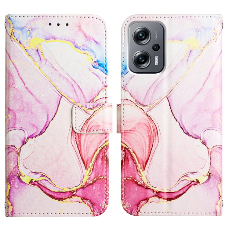 For Xiaomi Redmi Note 11T Pro Marble Pattern Flip Leather Phone Case