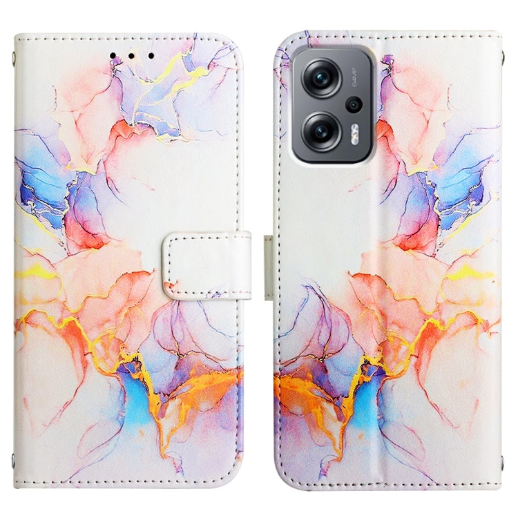 For Xiaomi Redmi Note 11T Pro Marble Pattern Flip Leather Phone Case