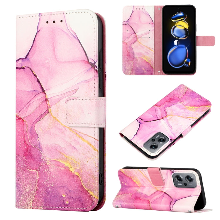 For Xiaomi Redmi Note 11T Pro Marble Pattern Flip Leather Phone Case