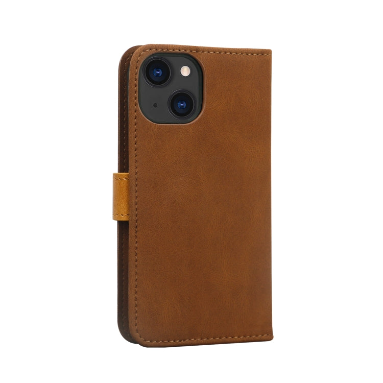 For iPhone 13 Skin Feel Leather Wallet Phone Case
