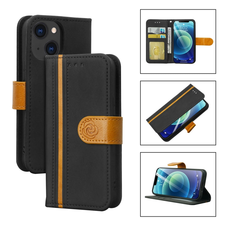 For iPhone 13 mini Skin Feel Leather Wallet Phone Case
