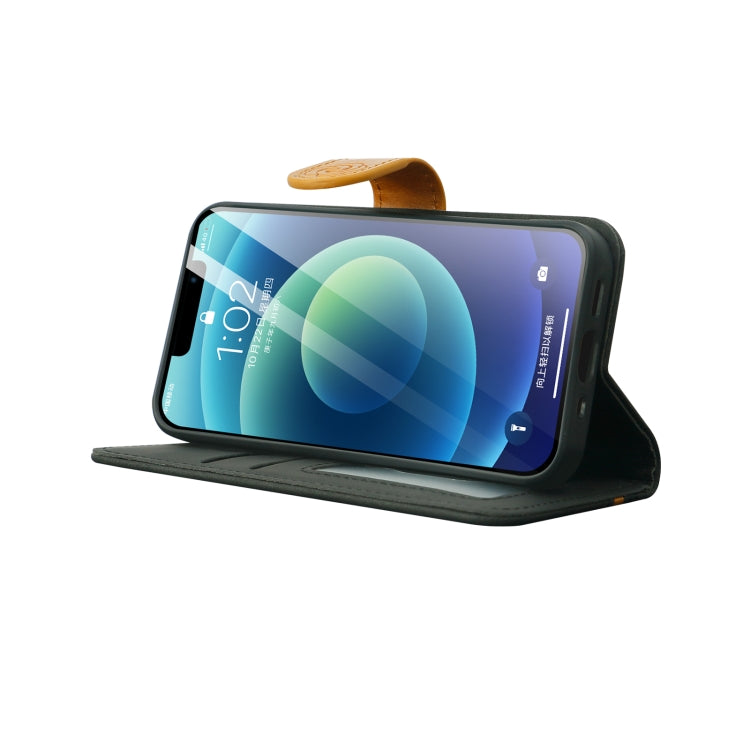 For iPhone 13 mini Skin Feel Leather Wallet Phone Case