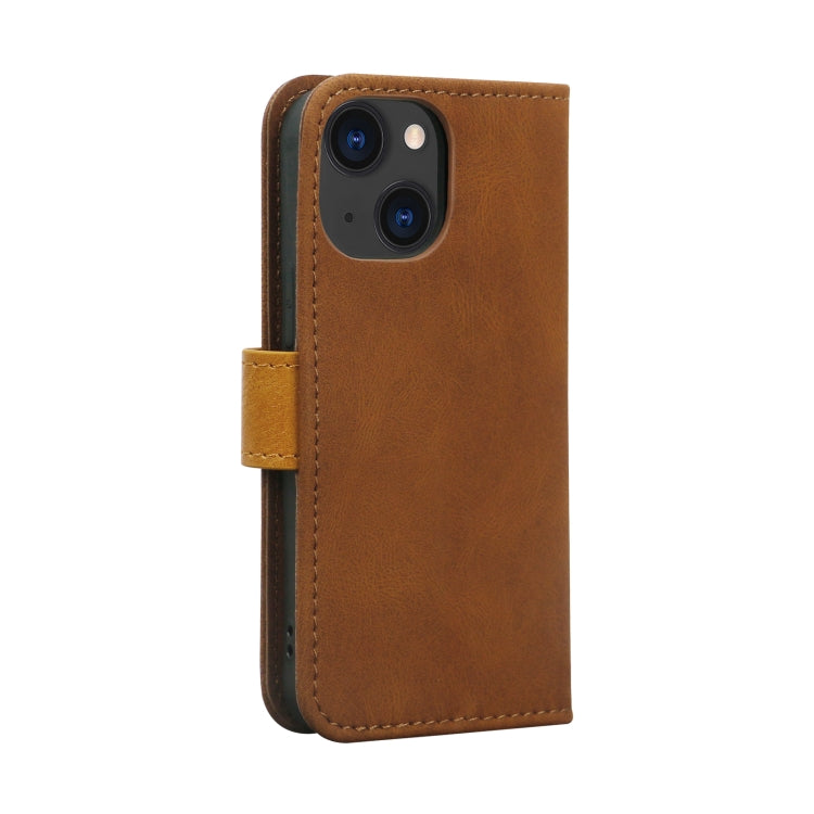 For iPhone 13 mini Skin Feel Leather Wallet Phone Case