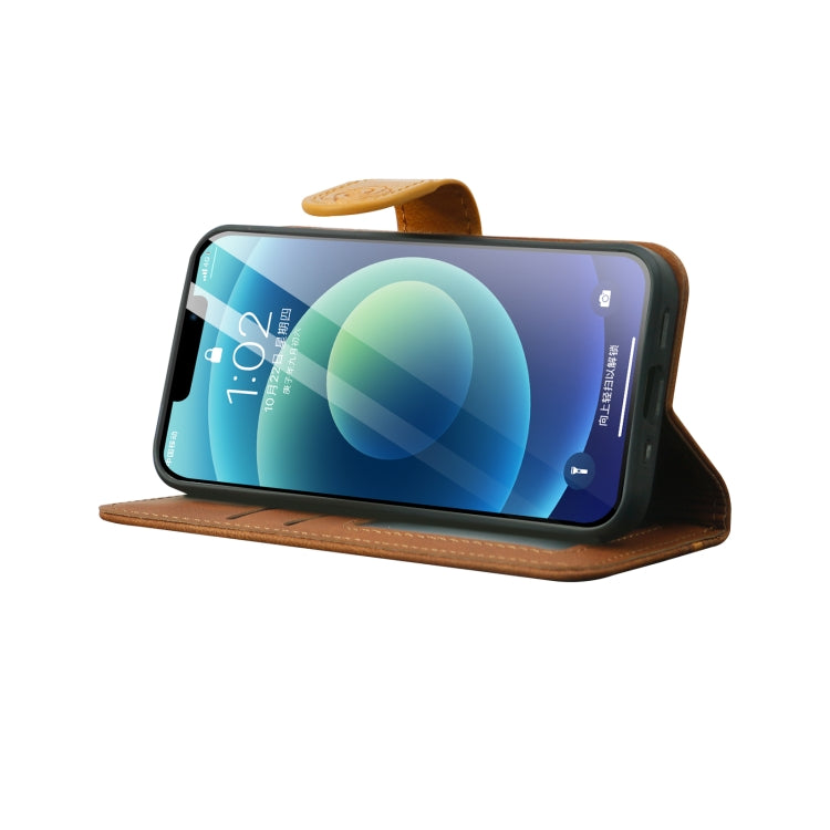 For iPhone 13 mini Skin Feel Leather Wallet Phone Case