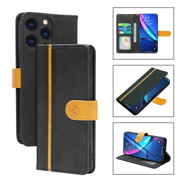 For iPhone 13 Pro Max Skin Feel Leather Wallet Phone Case