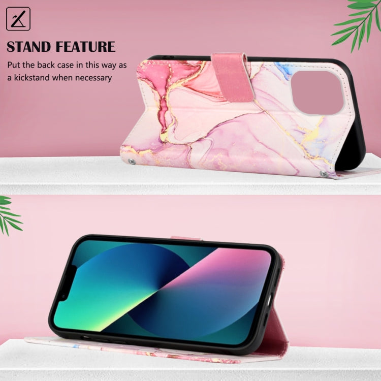 For iPhone 14 Plus Marble Pattern Flip Leather Phone Case Max Launching