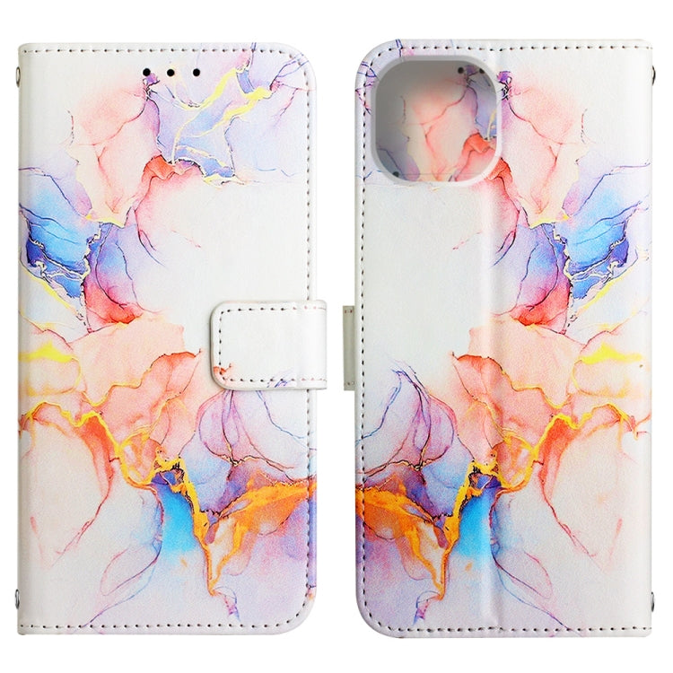 For iPhone 14 Plus Marble Pattern Flip Leather Phone Case Max Launching