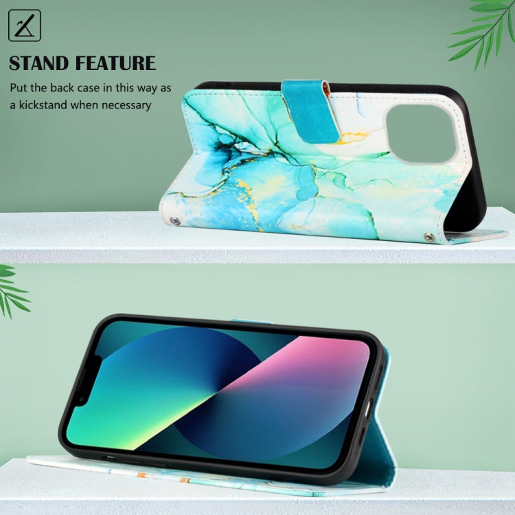 For iPhone 14 Plus Marble Pattern Flip Leather Phone Case Max Launching