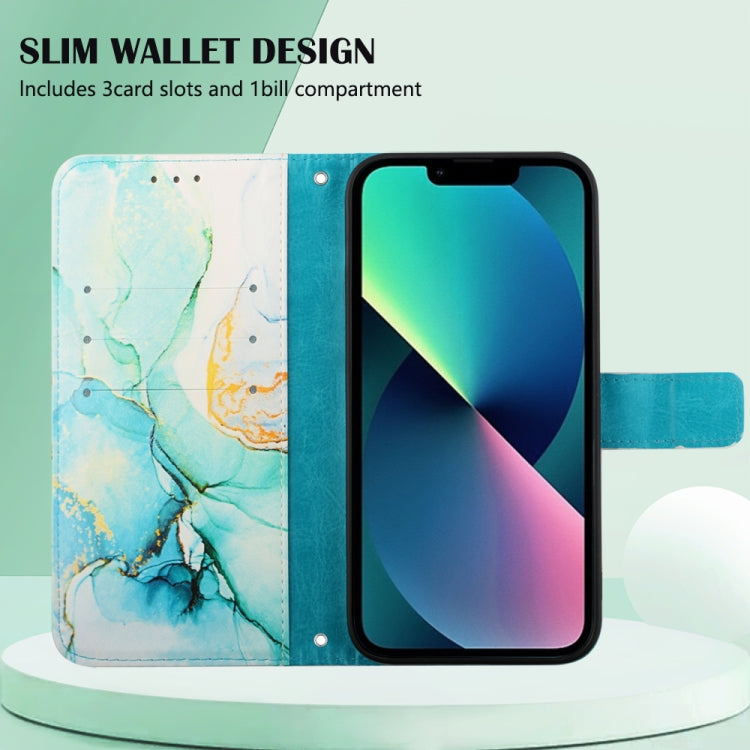 For iPhone 14 Plus Marble Pattern Flip Leather Phone Case Max Launching