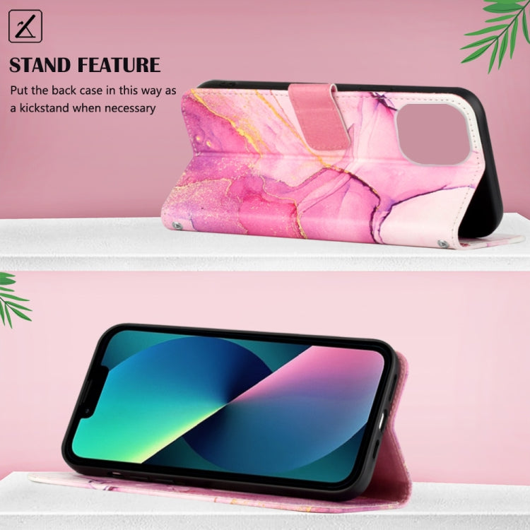 For iPhone 14 Plus Marble Pattern Flip Leather Phone Case Max Launching