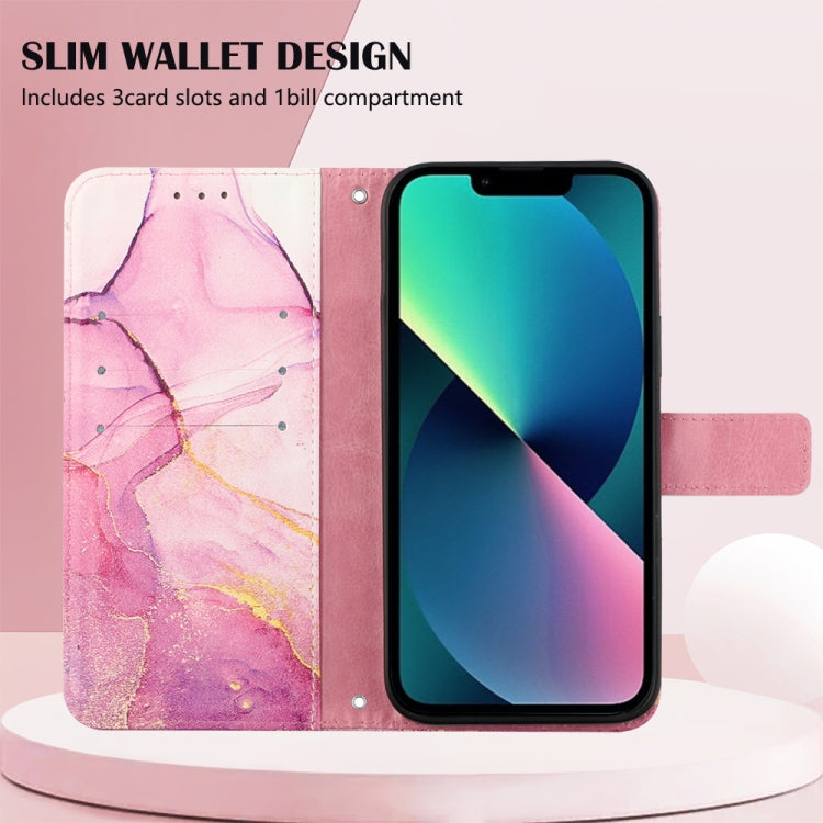 For iPhone 14 Plus Marble Pattern Flip Leather Phone Case Max Launching