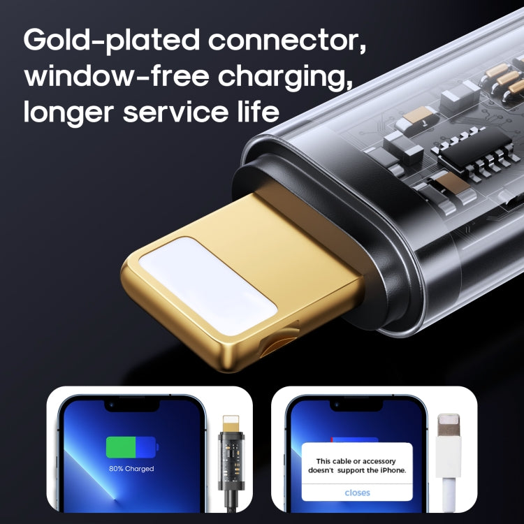 JOYROOM S-UL012A12 USB-A to 8 Pin 2.4A Sync Data Cable, Cable Length:1.2m