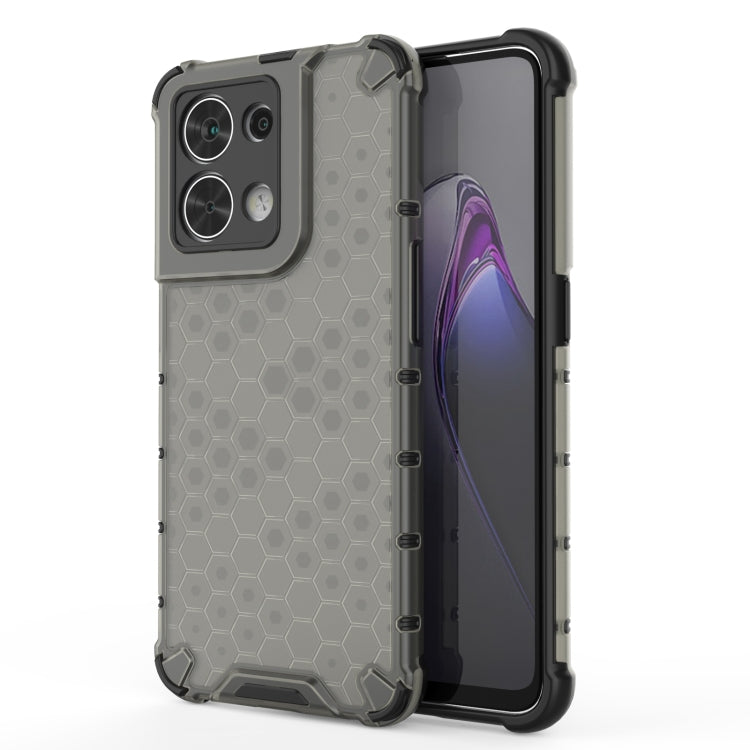 For OPPO Reno8 Shockproof Honeycomb PC + TPU Phone Case