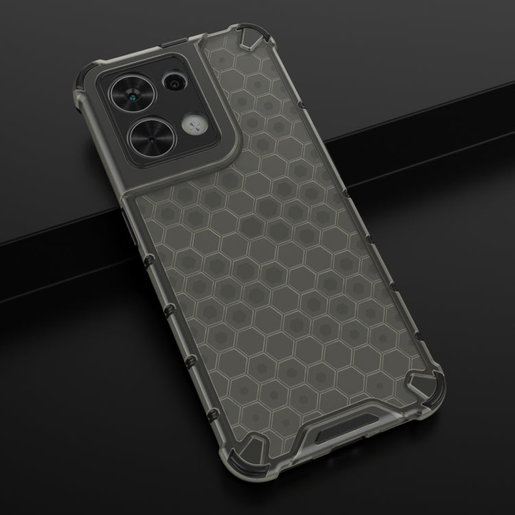 For OPPO Reno8 Shockproof Honeycomb PC + TPU Phone Case