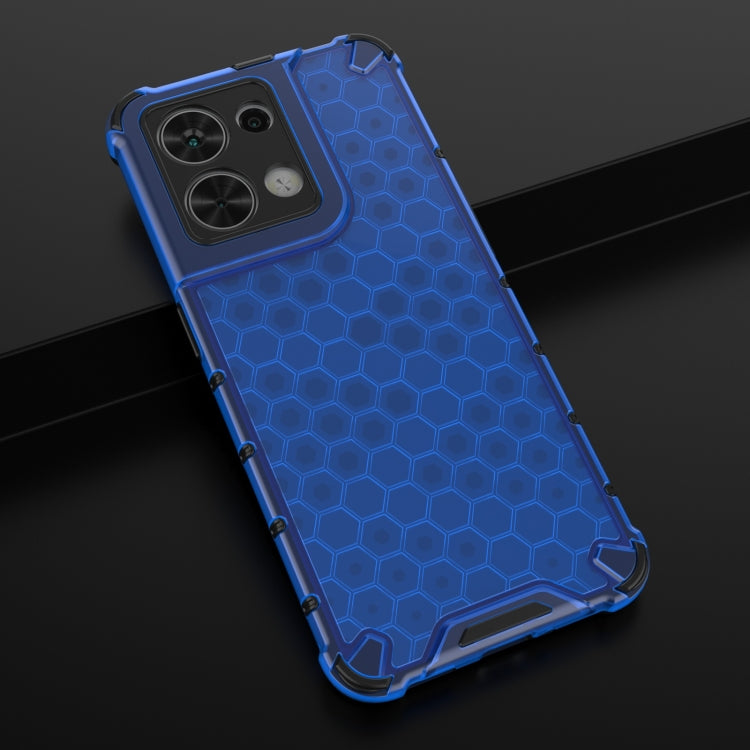 For OPPO Reno8 Shockproof Honeycomb PC + TPU Phone Case
