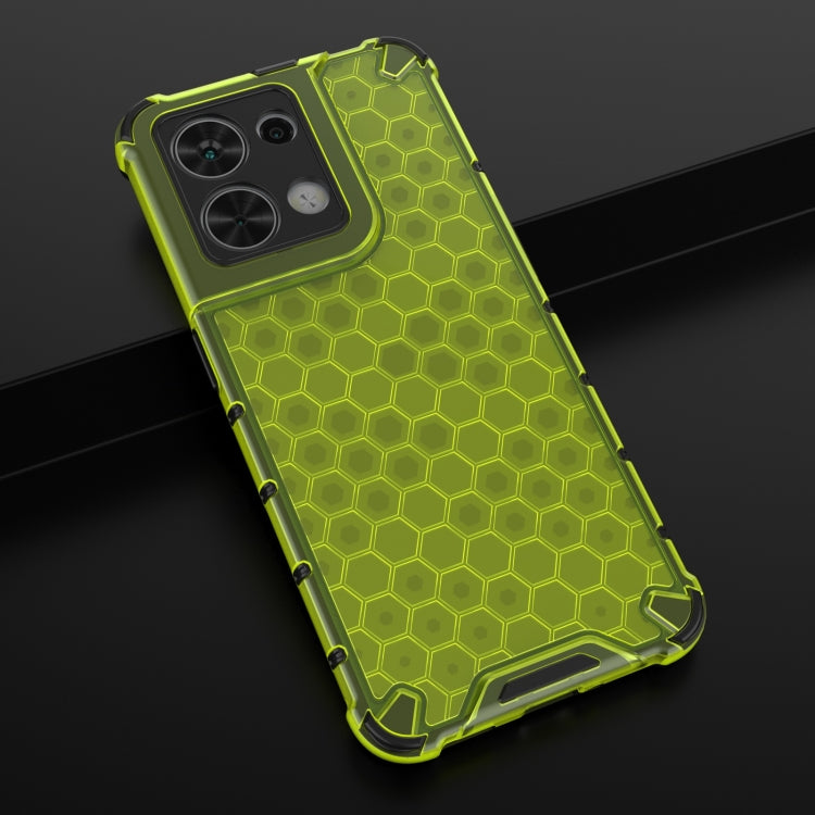 For OPPO Reno8 Shockproof Honeycomb PC + TPU Phone Case