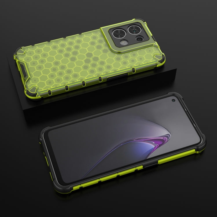 For OPPO Reno8 Shockproof Honeycomb PC + TPU Phone Case