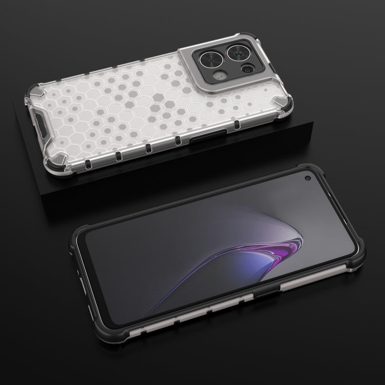 For OPPO Reno8 Shockproof Honeycomb PC + TPU Phone Case