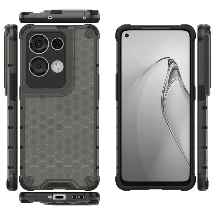 For OPPO Reno8 Pro+ Shockproof Honeycomb PC + TPU Phone Case