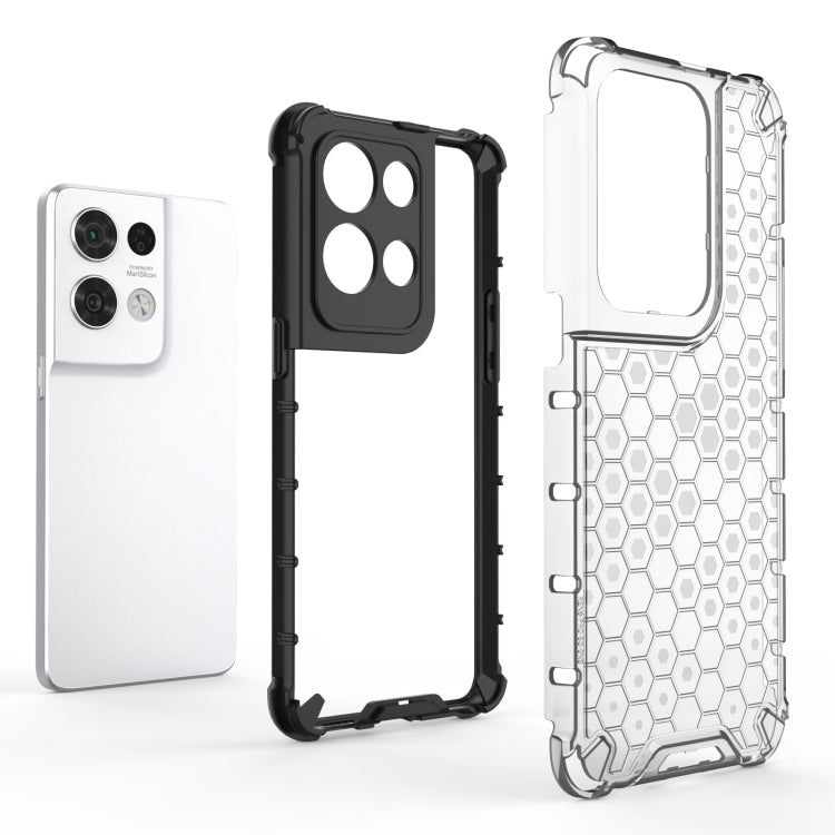 For OPPO Reno8 Pro+ Shockproof Honeycomb PC + TPU Phone Case
