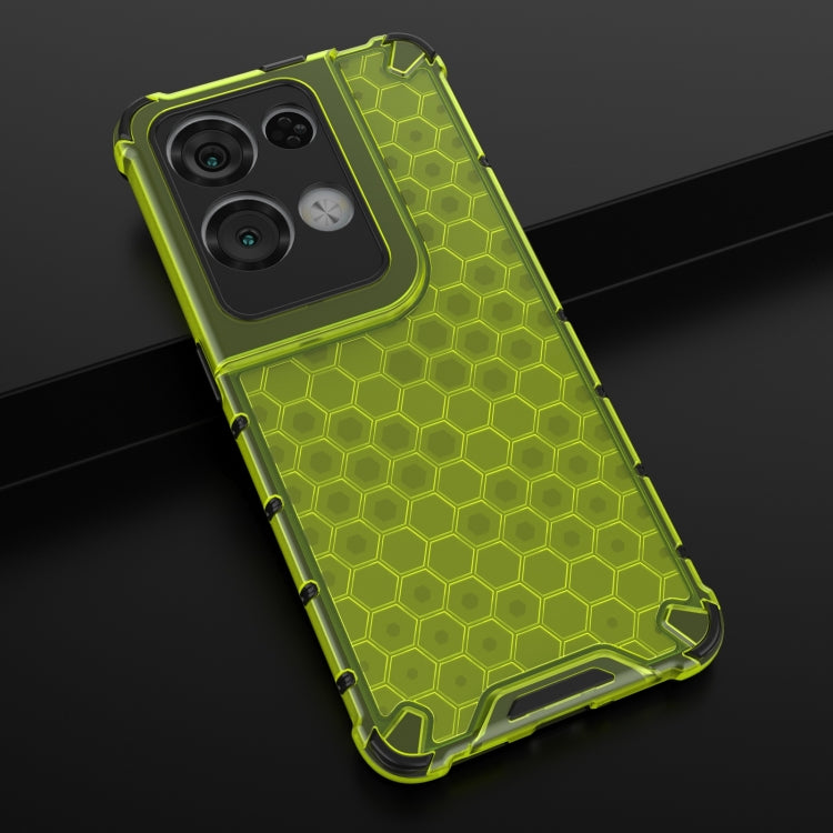 For OPPO Reno8 Pro+ Shockproof Honeycomb PC + TPU Phone Case