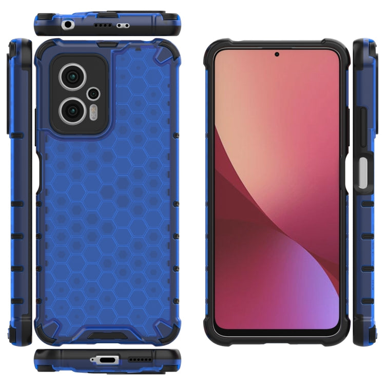 For Xiaomi Redmi Note 11T Pro Shockproof Honeycomb PC + TPU Phone Case