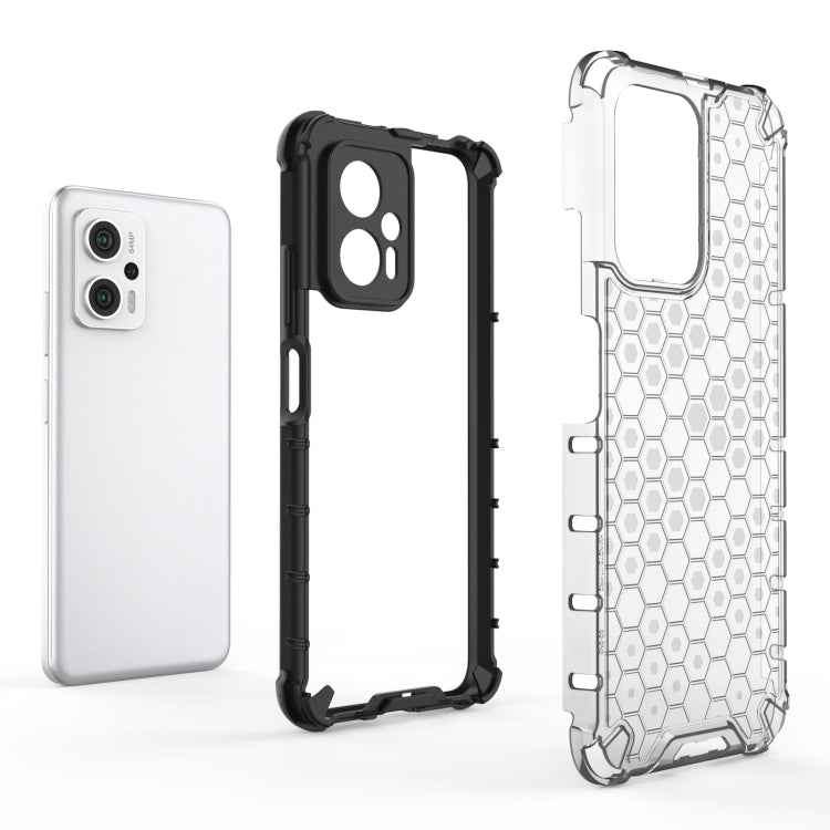 For Xiaomi Redmi Note 11T Pro Shockproof Honeycomb PC + TPU Phone Case